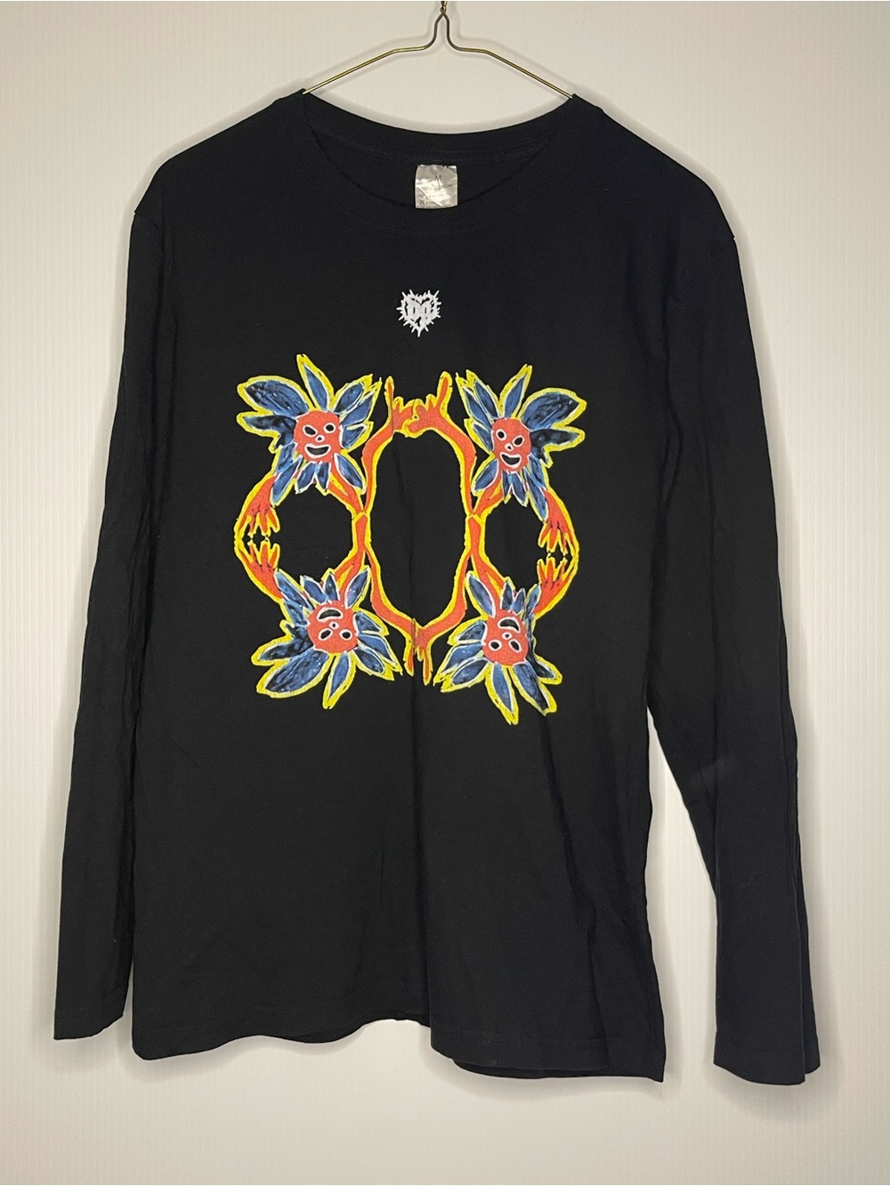 Black Floral Graphic Long-Sleeve Tee
